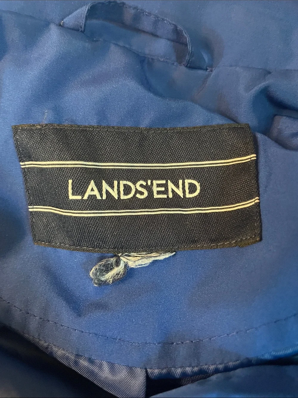 TT3- Lands' End Royal Blue Hooded Lightweight coat
